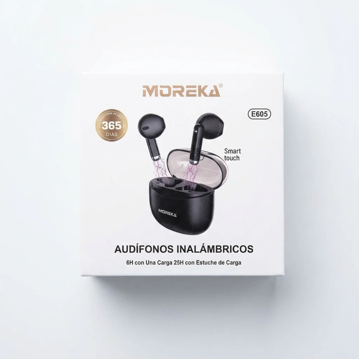 Audífonos Inalámbricos MOREKA E605 25 horas de autonomía Hi-Fi — Bluetooth 5.3 TWS