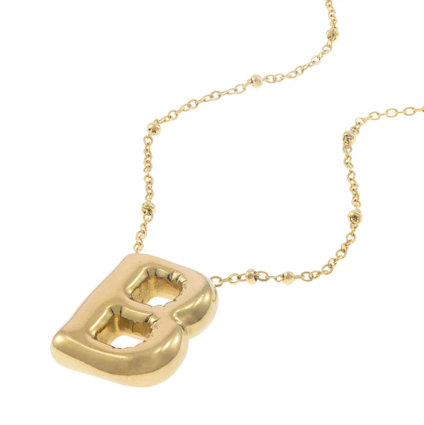 Collar con letra tipo globo 45cm