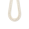 Collar triple cadena torzal eslabon 3x1 panza de vibora 45-50cm