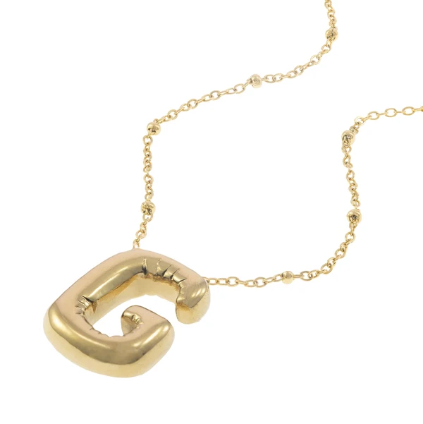 Collar con letra tipo globo 45cm