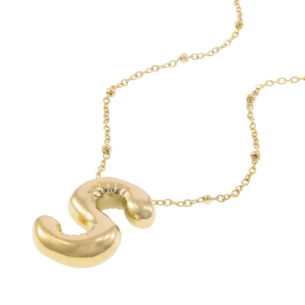 Collar con letra tipo globo 45cm