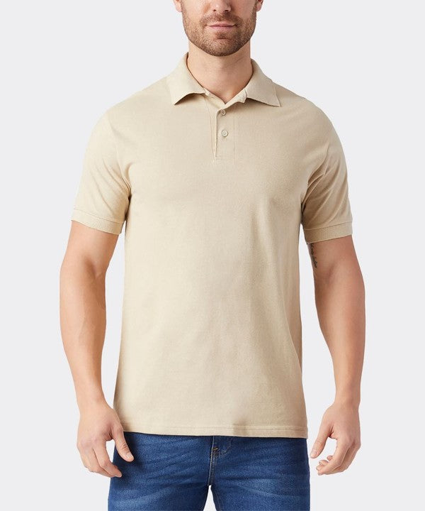 Playera Polo Manga Corta Pique de Caballero
