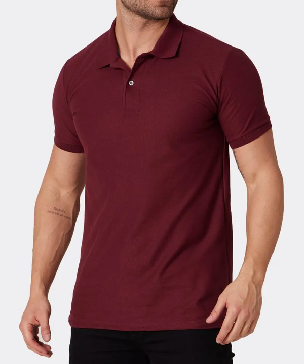 Playera Polo Manga Corta de Caballero Vino | Optima