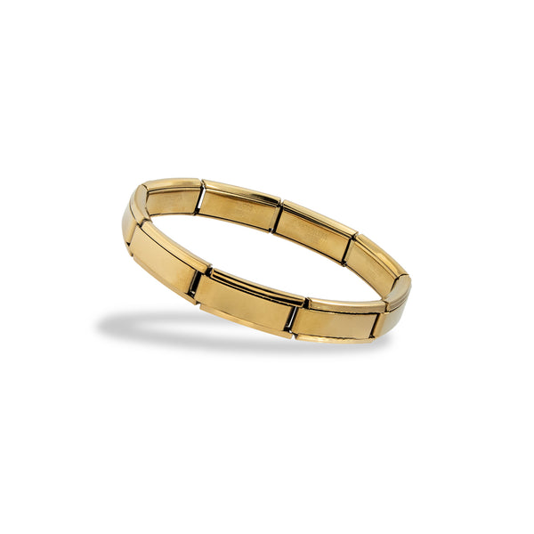 Brazalete ajustable eslabon italiano liso 9mm