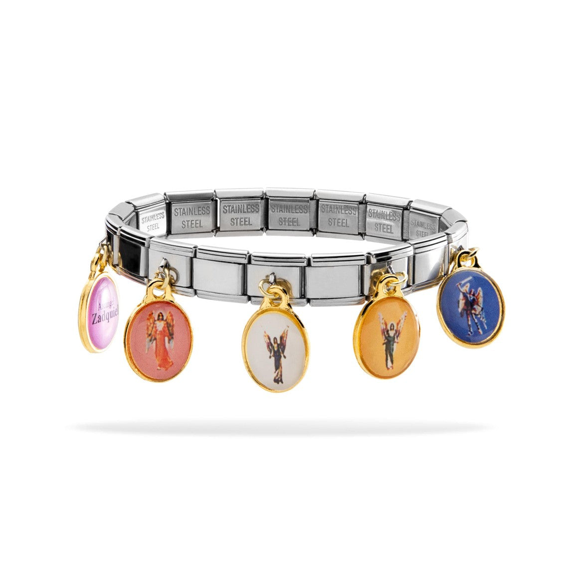 Brazalete ajustable italiano dijes colgantes de los Arcangeles 9mm