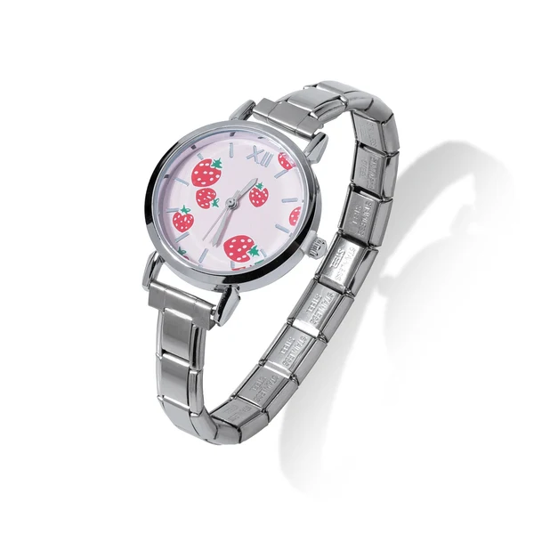 Reloj eslabon italiano caratula redonda con fresas 29mm