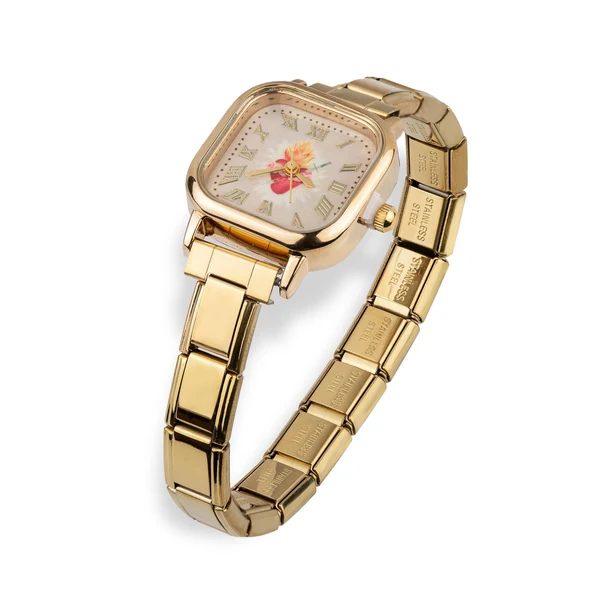 Reloj ajustable eslabon italiano cuadrado del Sagrado Corazon