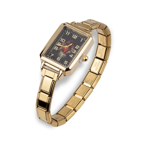 Reloj ajustable eslabon italiano rectangular del Sagrado Corazon 21mm