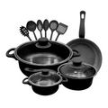 Batería de cocina de peltre negra