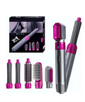 Hot Air Styler 5 En 1 Secador Ondulador Cepillo Alisador Color Rosa