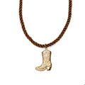 Collar cordon trenzado dije bota vaquera 45-50cm